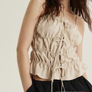Tie Front Linen Tank